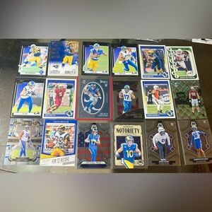 18 card Los Angeles Rams card lot Puka Nacua Select Rc Jared Verse Cooper Kupp